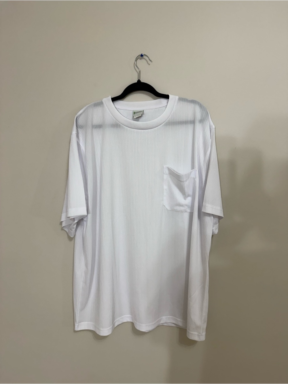 Haband Men's Short Sleeve T-Shirt Size XXL Lightweight Ribbed White New no tags